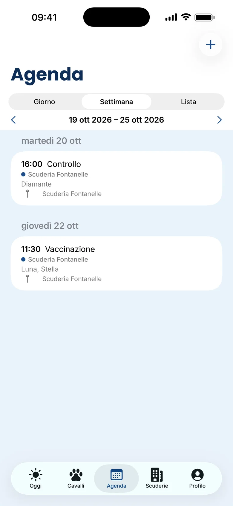 Tstabley Vet: agenda delle visite